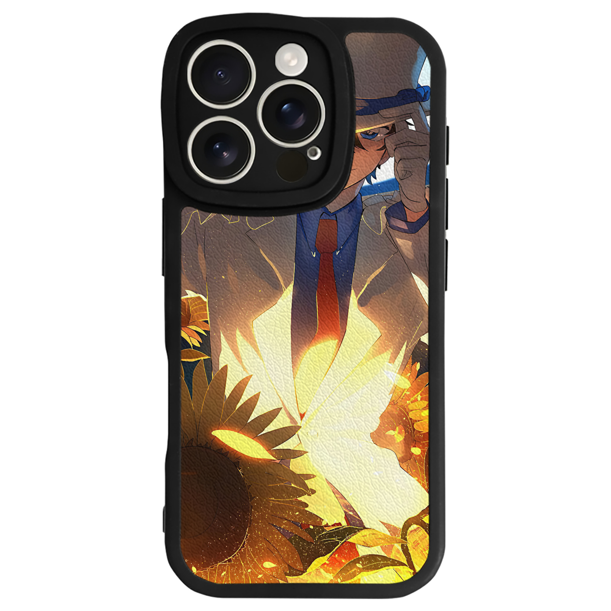 （画像用） 名探偵コナン Detective Conan 【iPhone 16シリーズ対応】シリコンスマホケース（レザー調） 材質：シリコン